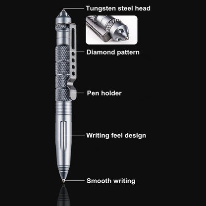 Multi Functional Tactical Pen Self Defense Pen Emergency Glass Breaker Pen Security Protection Survival EDC Outdoor Multitool