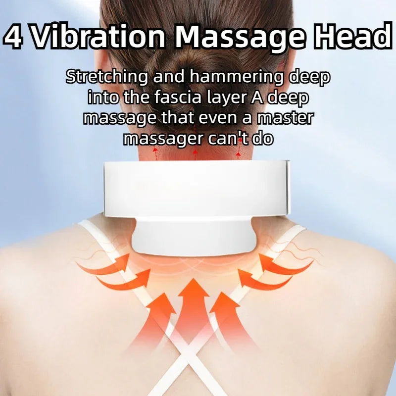 Neck Massage Instrument Portable Shoulder Neck Massage Cervical Vertebra Beauty Health Care Vibrator Heating Compress Massage