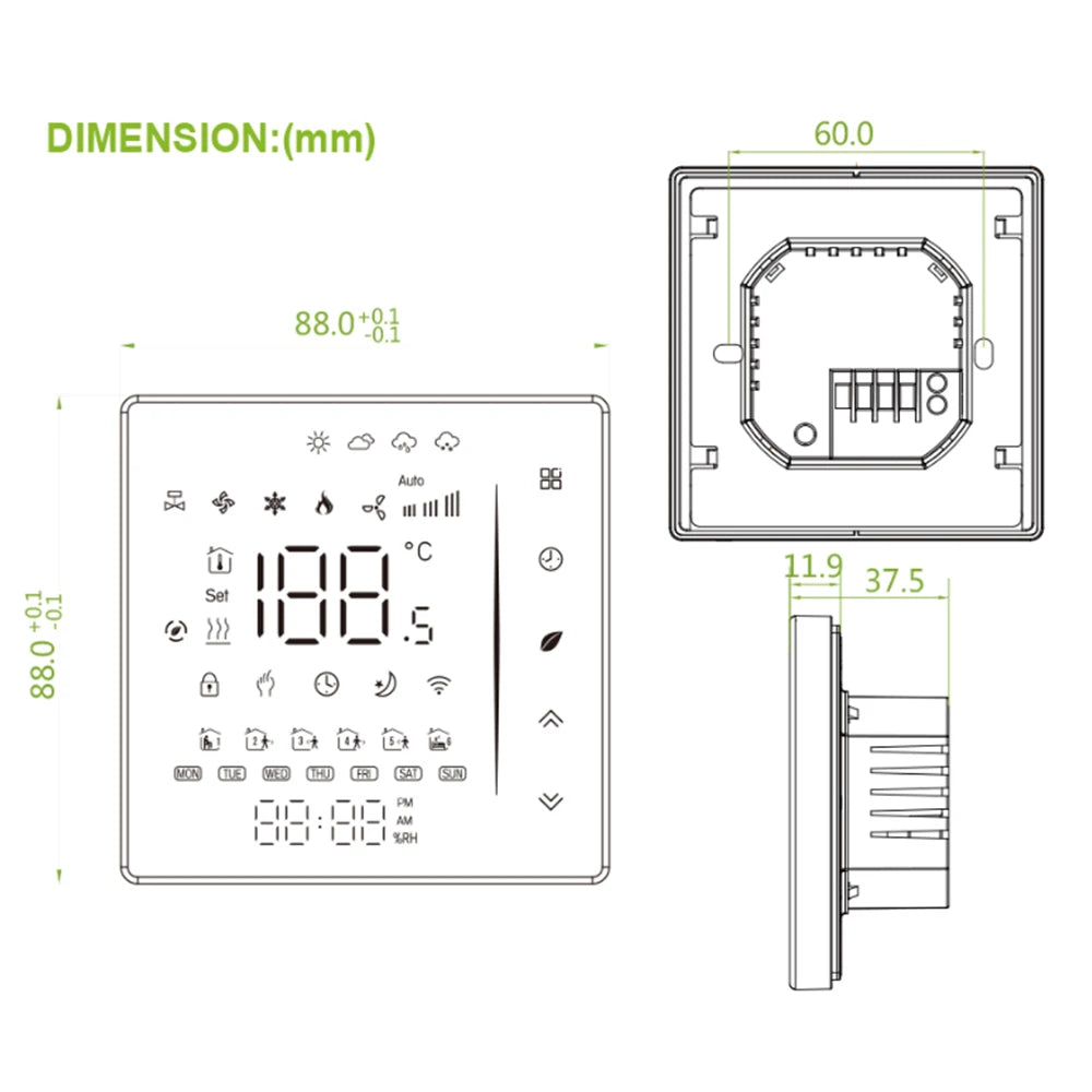 Tuya Smart Life Wifi Thermostat for Gas Boiler and Warm Floor Heating Home Temperature Controller SmartThings Alexa Google Siri