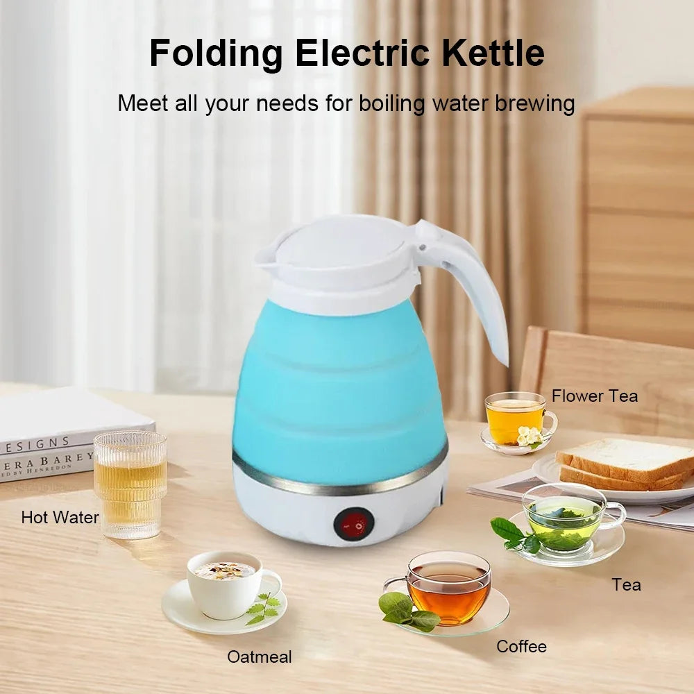 Electric Kettle Folding Electric Port Portable Travel Camping Kettle 600ML Electric Water Heater Portable Foldable Kettle Port