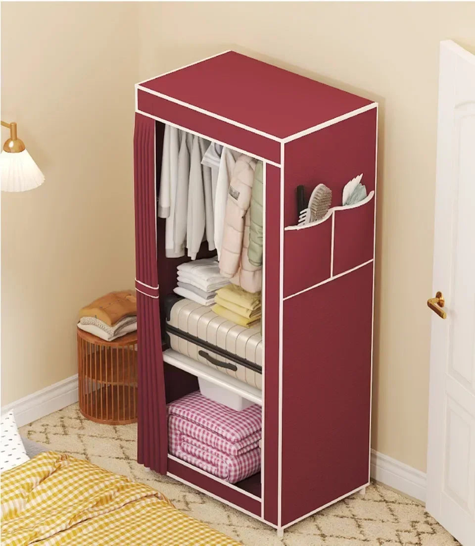 Simple Wardrobe High-capacity Household Bedroom Wardrobe Save Space Multi Functional Storage Clothing Dustproof Storage Cabinet