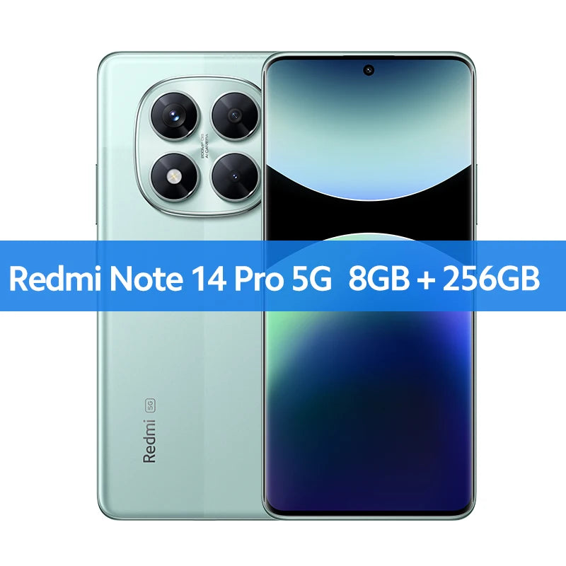 Global Version Xiaomi Redmi Note 14 Pro 5G Smartphone MediaTek Dimensity 7300-Ultra 200MP AI camera 6.67"AMOLED display NFC IP68