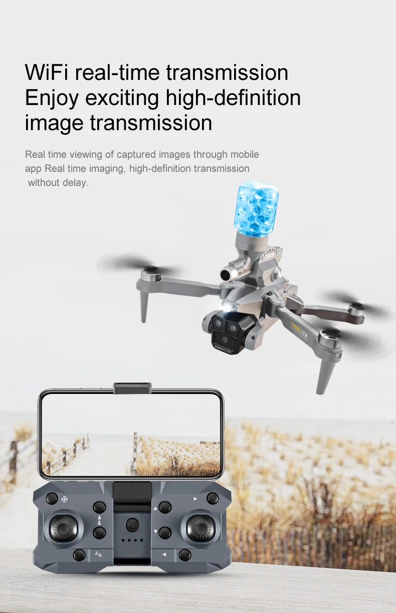 New K11MAX Water Bomb Drone Brushless Motor High Definition Three Camera Drone Optical Flow Positioning Hovering Quadcopter