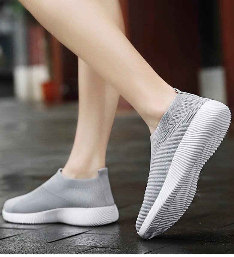 Women Shoes Breathable Flats Elastic Flat Shoes For Women Sneakers Zapatos Mujer Spring Summer Footwear Lightweight Sports Shoes