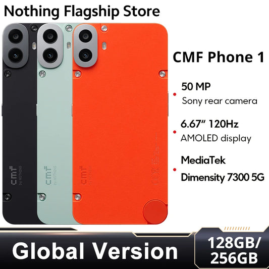 Global Version CMF Phone 1 Smartphone 50MP Camera 6.67" 120Hz Super AMOLED LTPS Display MediaTek Dimensity 7300 5G