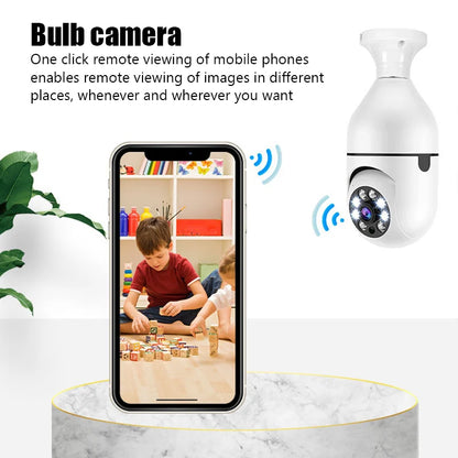 E27 Bulb Wireless Surveillance Camera 5G Wifi Night Vision Auto Human Tracking Home Panoramic Video Security Protection Monitor