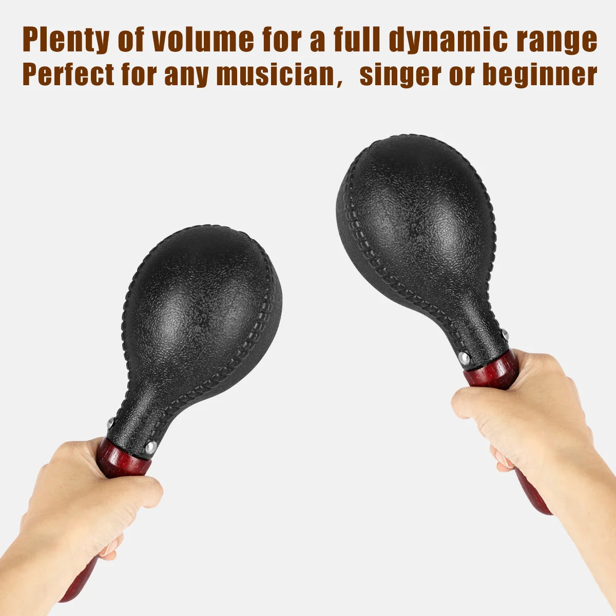 Miwayer Professional Pair of Maracas Shakers Rattles Sand Hammer Percussion Instrument Musical Toy for KTV Party