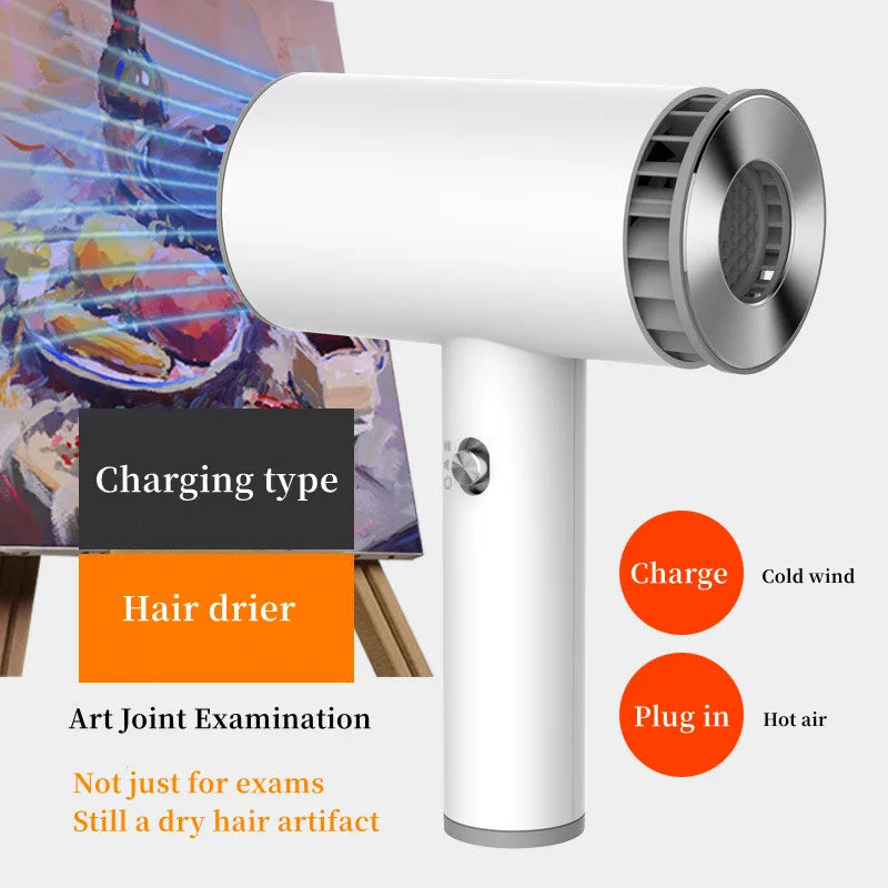 New Wireless Hair Dryer 30000 RPM High Wind Speed Dry Cool Hot Air Children's Home Dormitory Travel USB Charging Hair Dryer