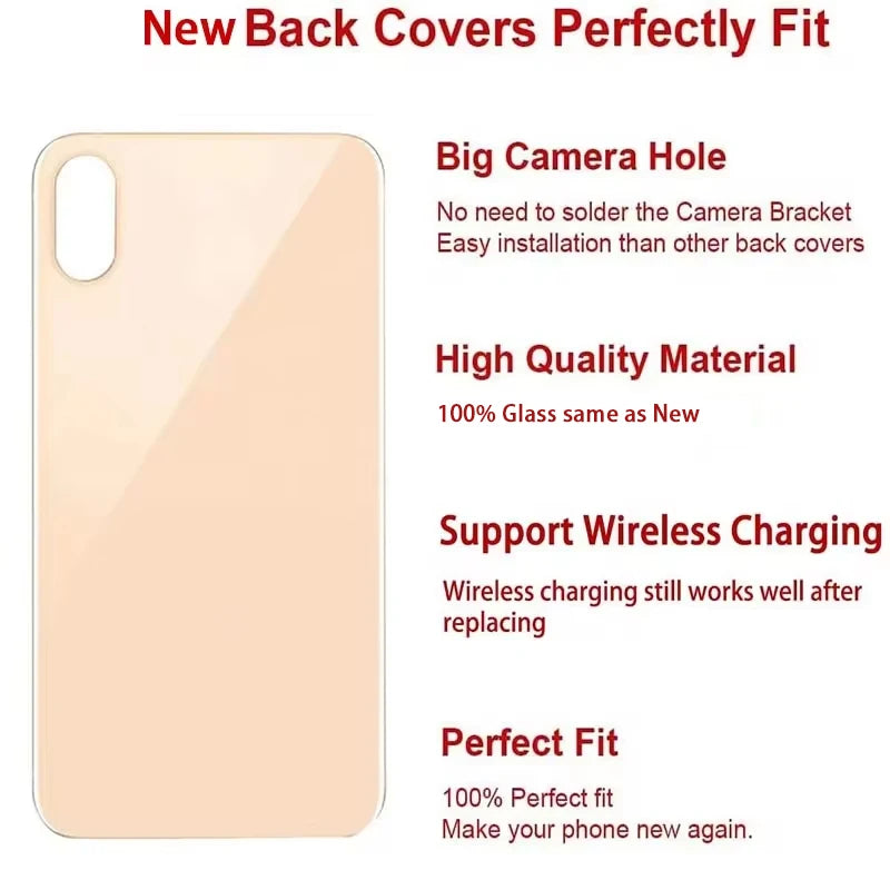 Back Glass For iPhone 12 Pro A2407,A2341,A2408,A2406 Back Glass Replacement Part Back Glass Rear Battery Cover For Phone Housing