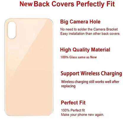 Back Glass For iPhone 12 Pro A2407,A2341,A2408,A2406 Back Glass Replacement Part Back Glass Rear Battery Cover For Phone Housing