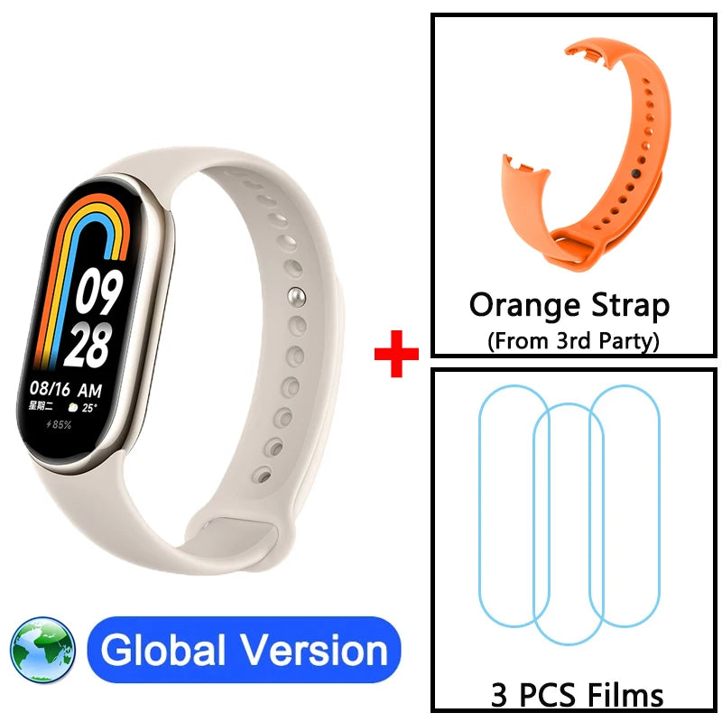 Global Version Xiaomi Mi Smart Band 8 Blood Oxygen 1.62'' AMOLED Display Fitness Tracker Smart Bracelet Wristband MIBand Fashion