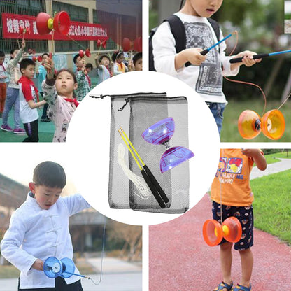 Yo-yo Double-headed Diabolo Toddler Outdoor Toys Kids Chinese Soft Rubber Juggling Professional