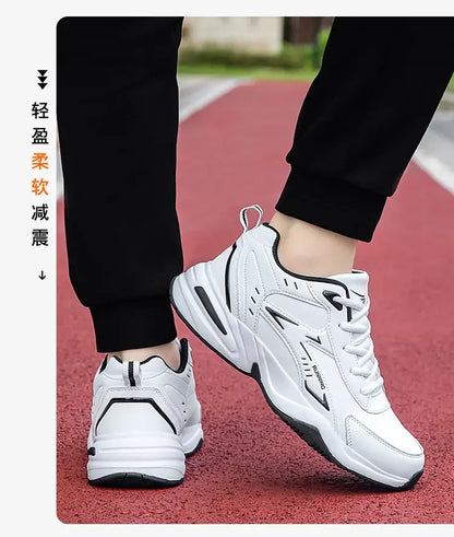 Thick Sole Versatile Clunky Sneaker for Men 2024 New Trend Mesh Lace Up Breathable Casual Sports Shoes Increased Soft Soles