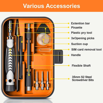 Screwdriver Set  Magnetic Torx Phillips Screw Bit Kit WOZOBUY With Electrical Driver Remover Wrench Repair Phone PC Tools