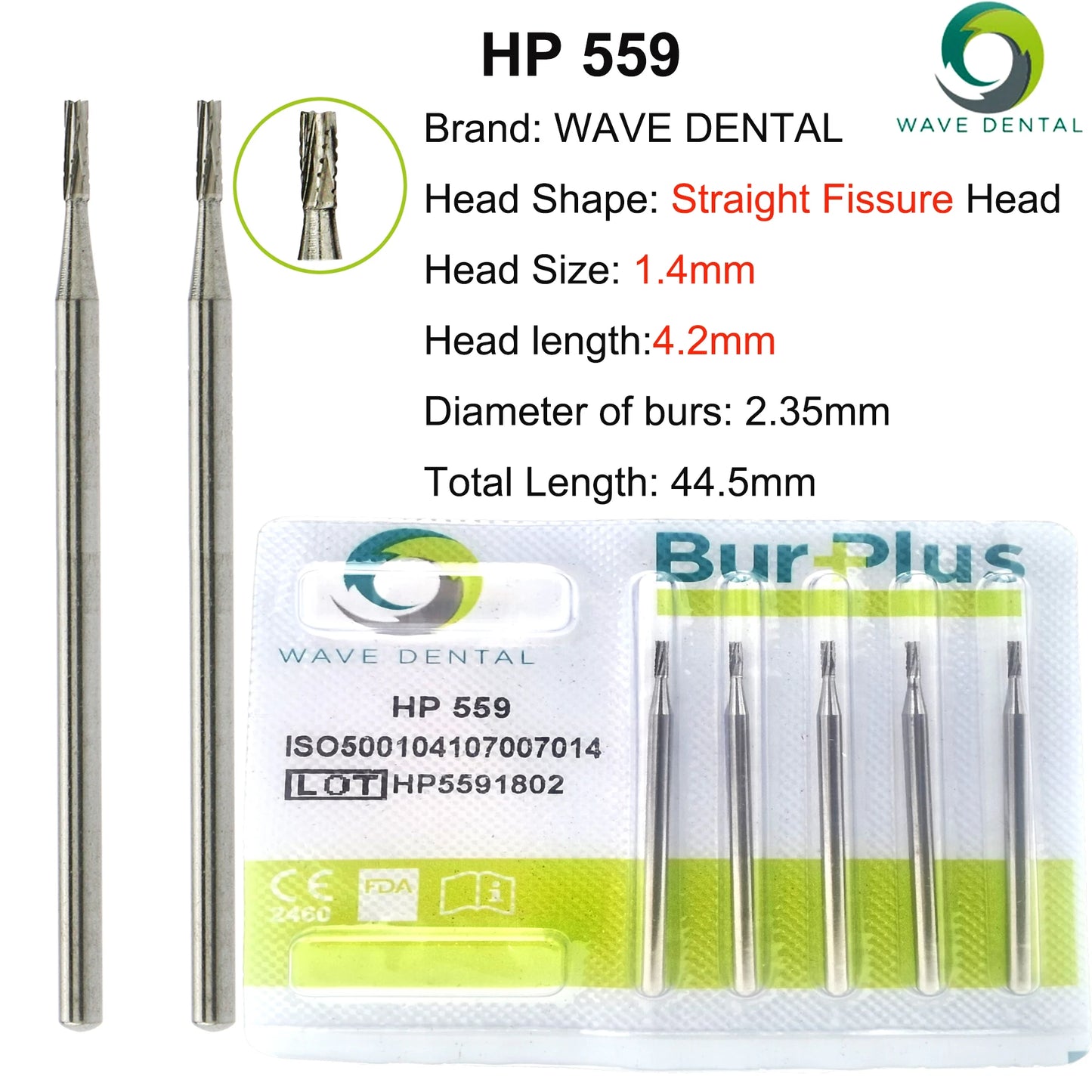 WAVE Dental Burs Tungsten Carbide Bur Dentistry Drills Bits Dental Strawberries HP Cutter Dentist Tools