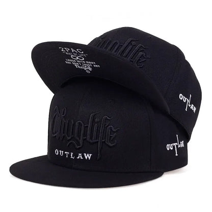 1 Pcs Fashion Fastball CAP Thuglife Embroidery Hiphop Baseball Cap Snapback Hat Adult Outdoor Casual Sun Casual Bone Adjustable