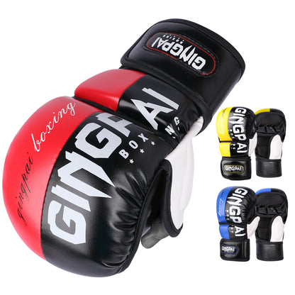 Professional MMA Half-Finger Fighting Boxing Gloves Thickened Sanda Free Fighting Mixed Martial Arts Training Gloves