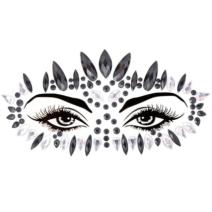 Sexy Face Tattoo Stickers Glitter Fake Tattoos Rhinestones for Woman Temporary Tattoos Party DIY Kids Holiday Face Jewels Tattoo