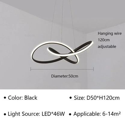 Modern LED Pendant Light Minimalist Chandelier for Dinning Room Kitchen Bar Restaurant Home Decor Led Lighting Remote Control