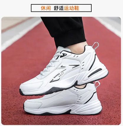 Thick Sole Versatile Clunky Sneaker for Men 2024 New Trend Mesh Lace Up Breathable Casual Sports Shoes Increased Soft Soles