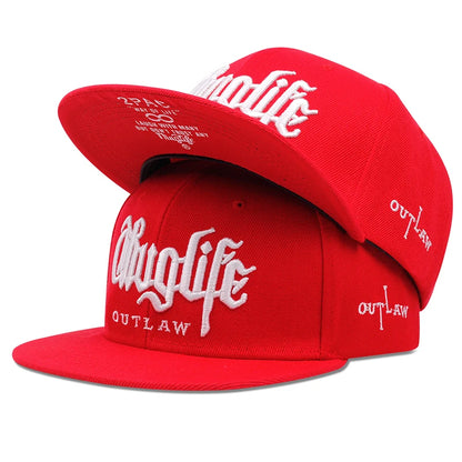 1 Pcs Fashion Fastball CAP Thuglife Embroidery Hiphop Baseball Cap Snapback Hat Adult Outdoor Casual Sun Casual Bone Adjustable