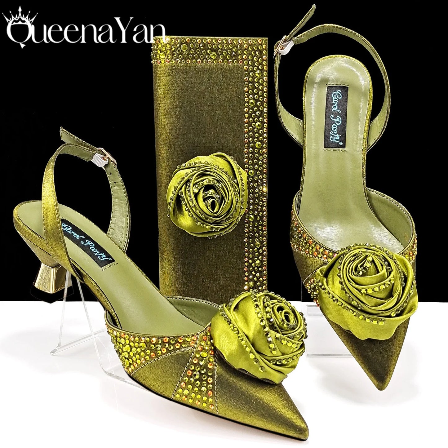 Ladies High Quality Women's Pumps And Bag Handmade Flowers Fashion Design For Nigeria Wedding Party