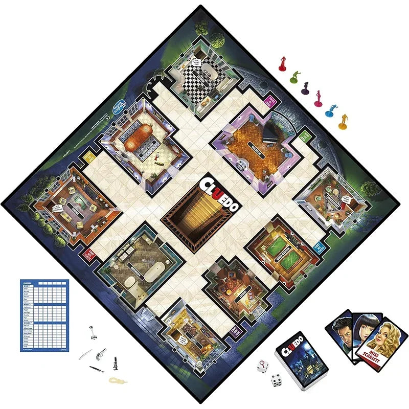 Cluedo Classic Mystery Board Game with Game Board and Cards