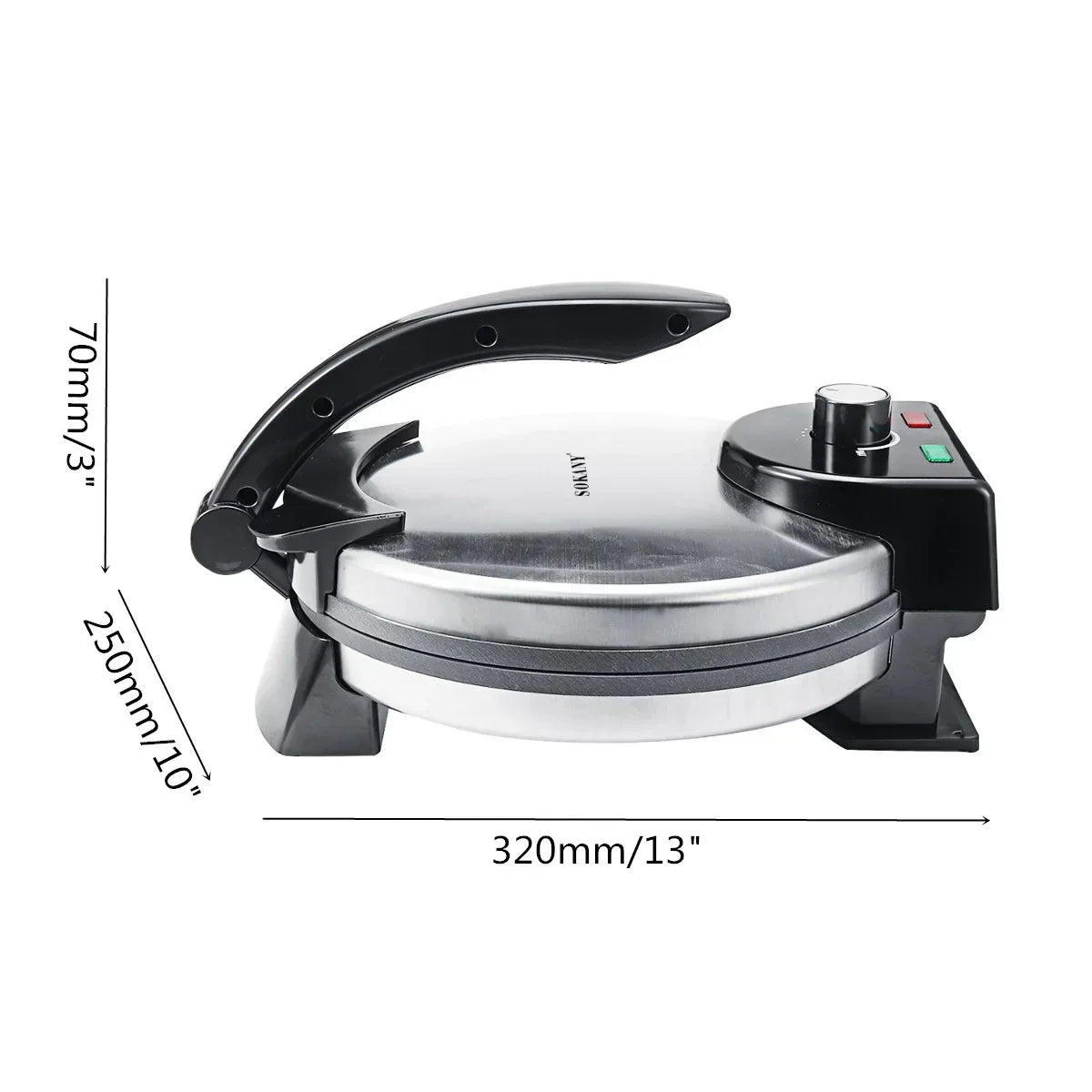 Houselin Crepe Maker, NonStick Dipping Plate plus Electric Base, Homemade Holiday Morning Breakfast or Dessert Treat Maker