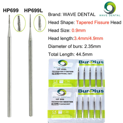 WAVE Dental Burs Tungsten Carbide Bur Dentistry Drills Bits Dental Strawberries HP Cutter Dentist Tools