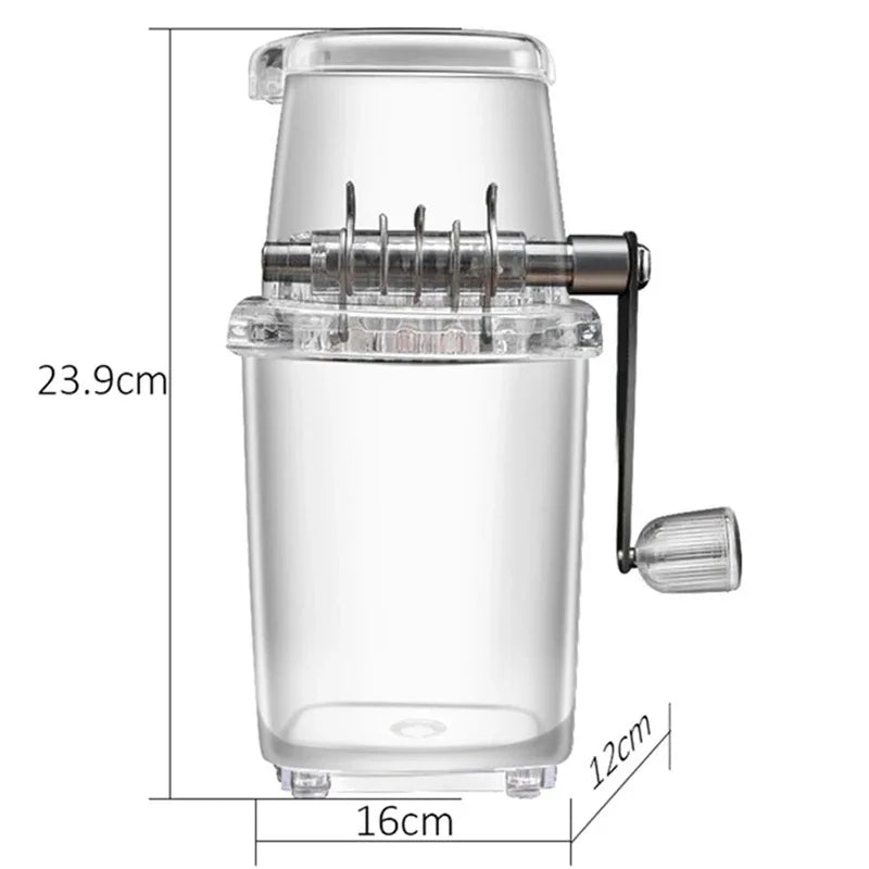 Multi-function for Home Kitchen Bar Portable Hand Shaved Ice Machine Transparent Ice Blenders Tools Manual Ice Crusher