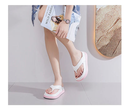 Woman flip flops Popular Design Shoes 2024 trend Casual Platform Sandals non-slip Outdoor slippers Unique features Flat sandals