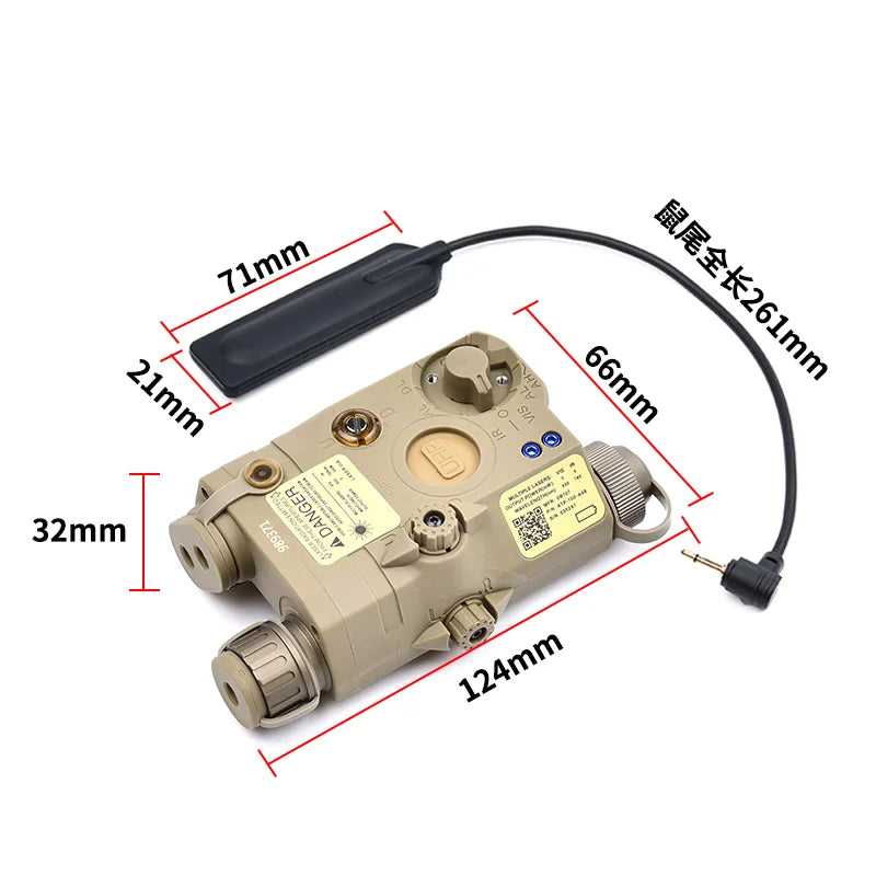 PEQ-15 Tatical Red Green Dot Dual Beam Laser Sight AN No Light IR Fit 20mm Picatinny Rail UHP Airsoft Weapon Hunting Indicator