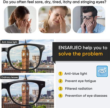 Blue Light Blocking Glasses Square Nerd Eyeglasses Frame Anti Blue Ray Computer Game Glasses