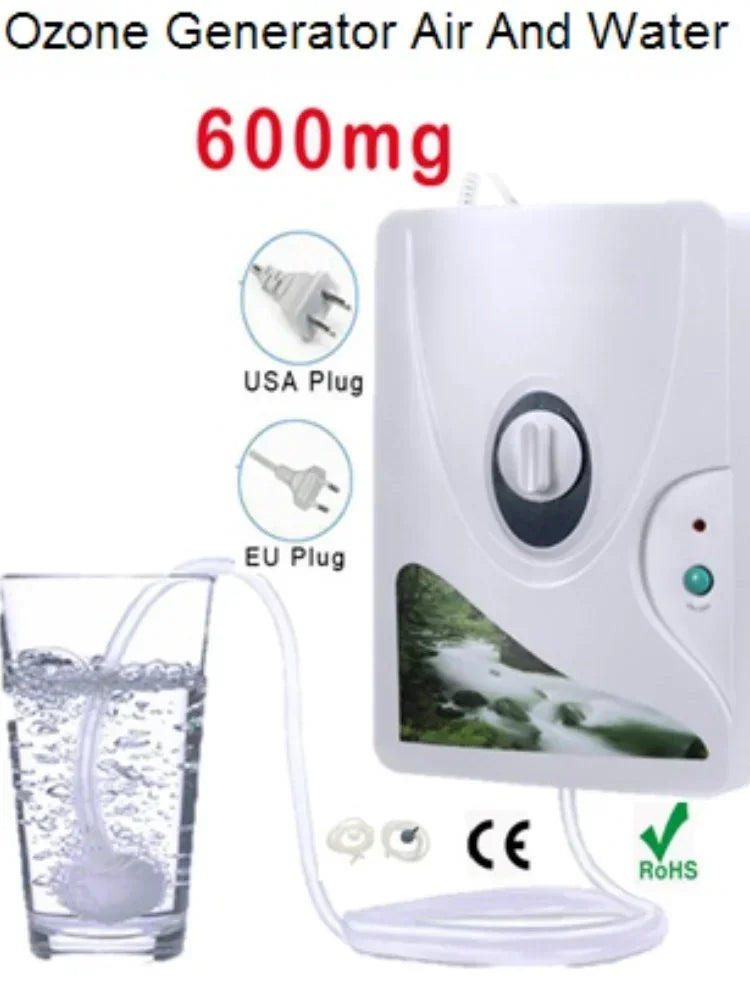 Portable Active Ozone Generator Sterilizer Air purifier Purification Fruit Vegetables water food Preparation ozonator ionizator