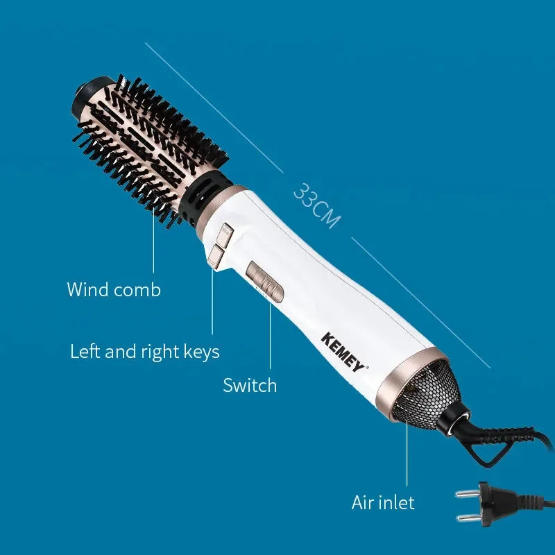 Kemei KM-8020 Adjustable Multifunctional Electric Hair Dryer Curling Comb Temperature Fast Heating Seche Cheveux Professionnel