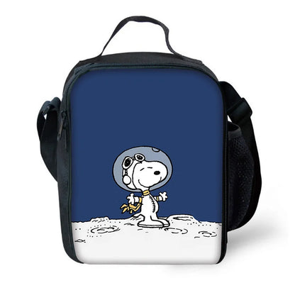 Cartoon Cute S-SnoopyS 3 pcs set Child School Backpack with Lunch Bags ,Pencil Bags ,School Bags for Boys Girls Best Gift