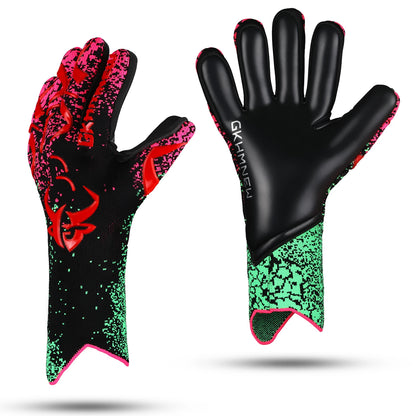 Soccer Goalie Gloves Youth Adults, 4+3mm Super Grip High Performance Goalkeeper Gloves, Breathable Soccer Gloves