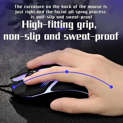 2023 Latest High Quality Ergonomic Design Gaming Mouse Desktop Computer Laptop USB Backlit Mouse Manufacturers Hot Sale