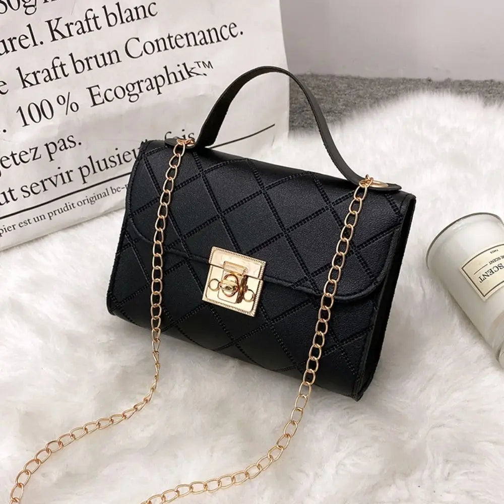 Fashion Women Handbag Solid Color Casual Mini Bag Female Chain Shoulder Pouch Ladies Leather Bag