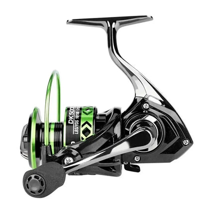 2024 New All-Metal Black Green Fishing Reel Freshwater Seawater Dual Use Max Drag 12Kg Spinning Reel Durable Carp Fishing Tackle