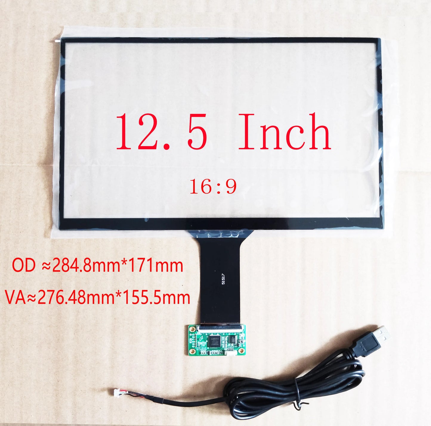 10.1/11.6/12.5/13.3/14/15.6/16 Inch USB Capacitive Touch Screen Sensor Digitizer Glass10Fingers Raspberry Pi Windows Hand Writer