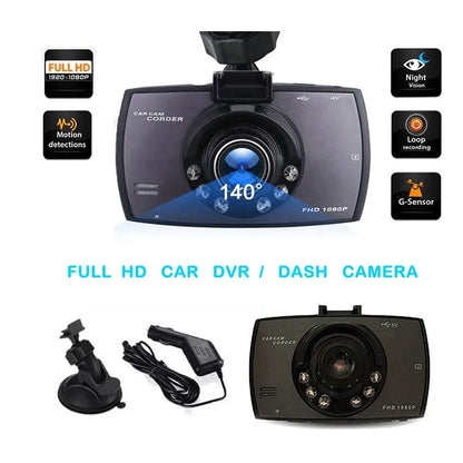 G30 Car DVR Dash Cam Full HD 1080P G-sensor Driving Recorder Cycle Recording Night Vision Wide Angle Video Camera