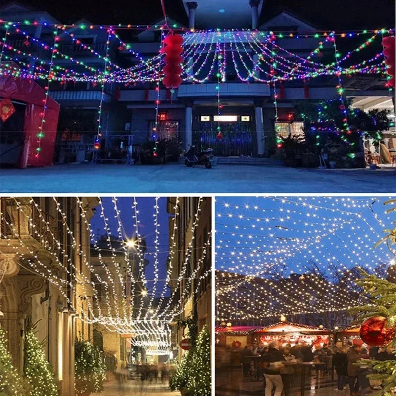 LED String Fairy Lights 1.5M-100M Chain Outdoor Garland Waterproof  220V/Battery/USB for Wedding Party Tree Christmas Decoration