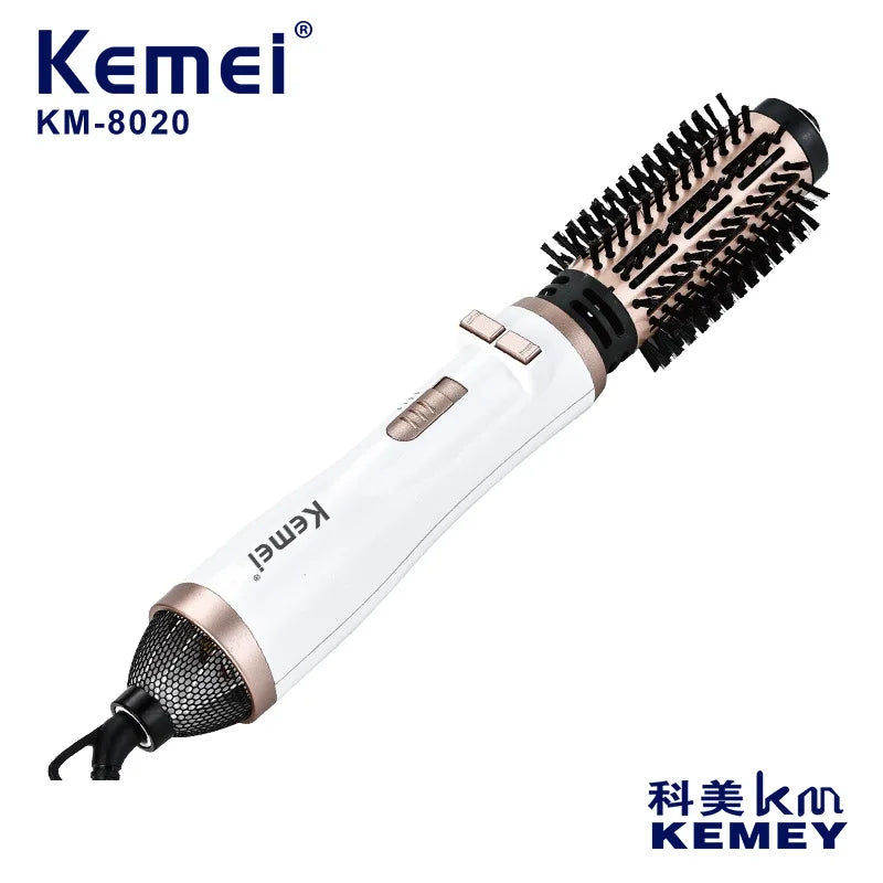 Kemei KM-8020 Adjustable Multifunctional Electric Hair Dryer Curling Comb Temperature Fast Heating Seche Cheveux Professionnel