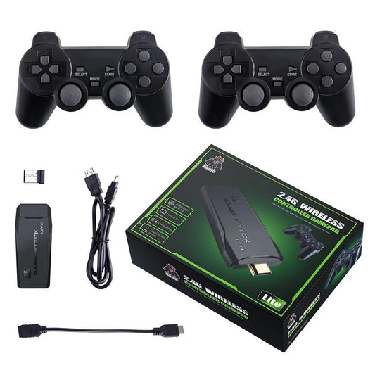 Video Game Sticks M8 Console Gamestick 2.4G Dual Wireless Controller Retro Game-Stick 9 Emulator 10000+ 64G Retro Game Xmas Gift