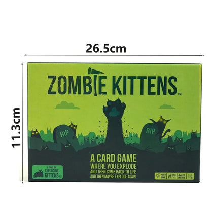 Zombie Kittens Card Game Fun Family Card Games for Adults Teens Kids for Game Night Entertainment 2-5 Playe