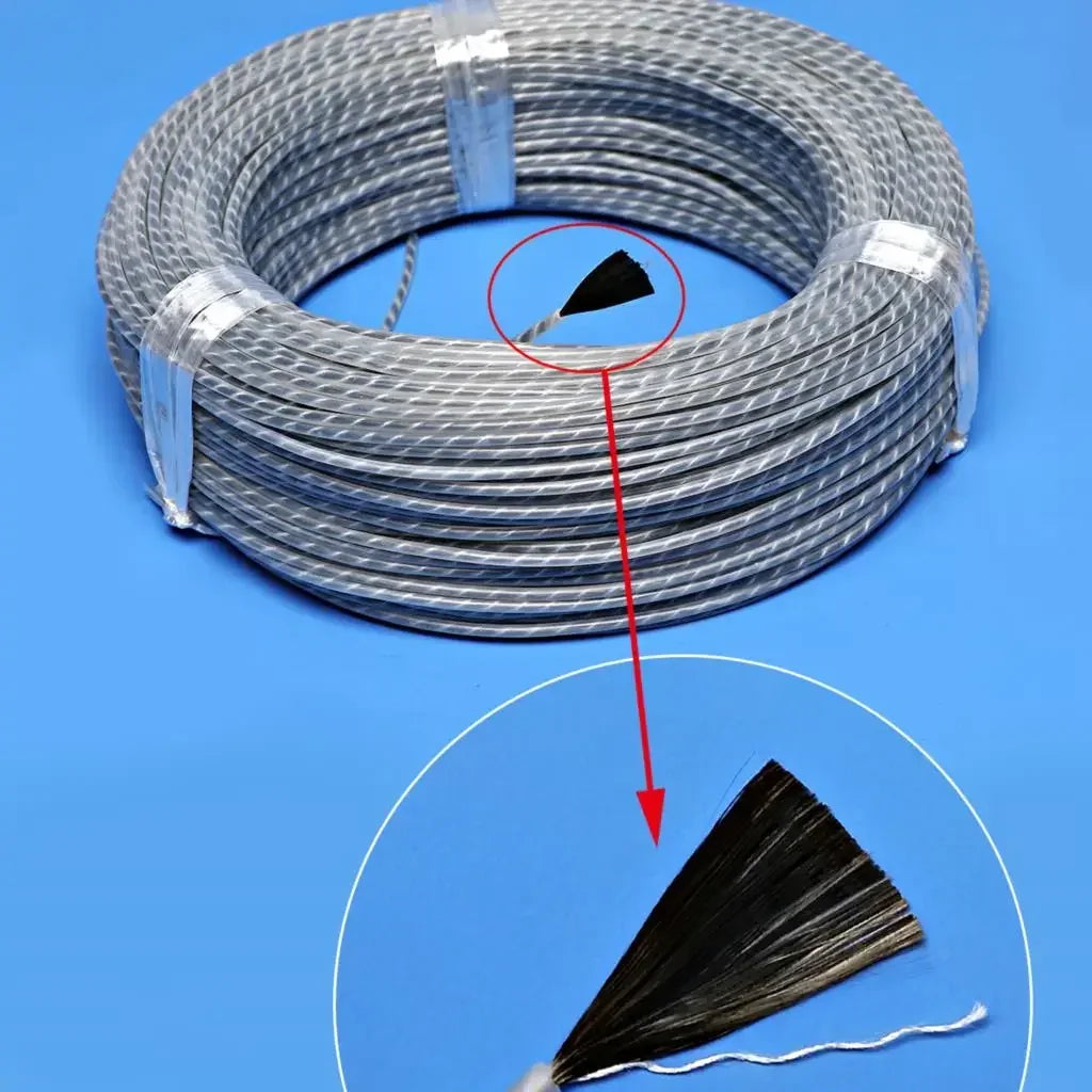 Upgraded heating cable transparent floor heating wire 100m 12K 33 ohm / M carbon electric heating cable