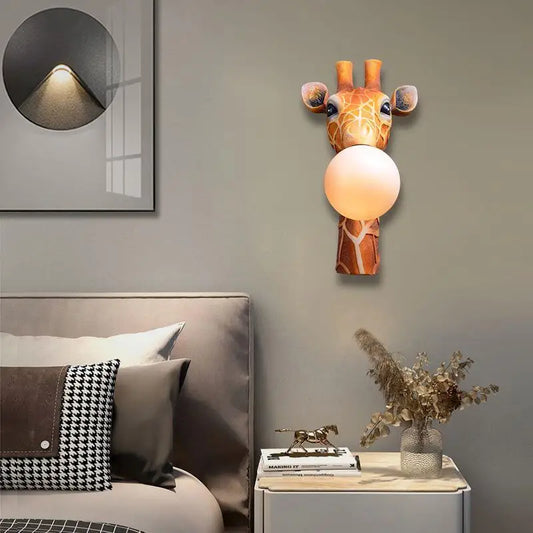 Creative Modern Wall Lamps Personalized Background Wall LED Giraffe Decorative Light for Living Room Bedroom Corridor Home Decor