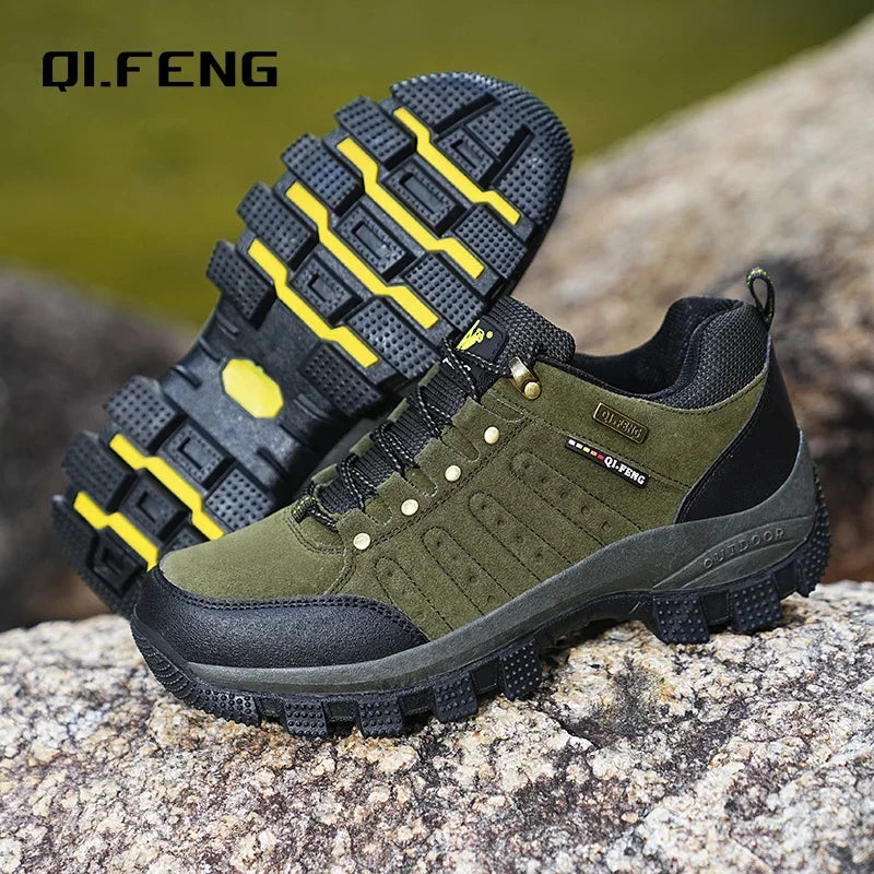 Men Casual Leather Shoes Classic Waterproof High Quality Shoes Women Climbing Shoes Outdoor Sneakers Trekking Leather Footwear