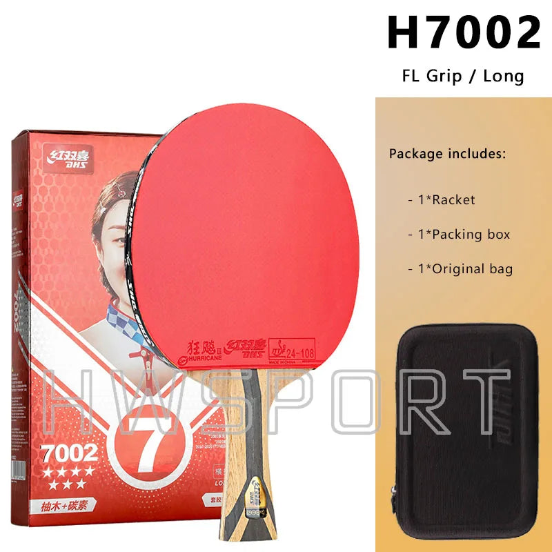 Original DHS 7 Star Table Tennis Racket Offensive 8 Star 9 Star Professional Ping Pong Racket ALC Carbon Paddle